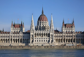 Fototapeta na wymiar Hungarian Parliament Building in Budapest. Hungary