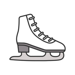 Ice skate color icon