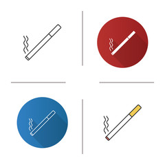 Burning cigarette icon