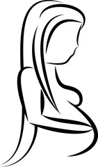 Silhouette pregnancy woman