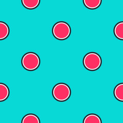 Pink and grey circles seamless pattern on a light blue background. Vector, eps10