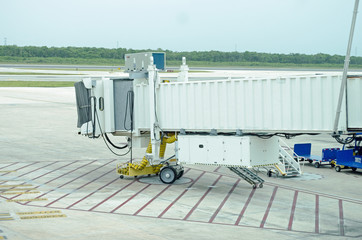 Movable bridge at airport