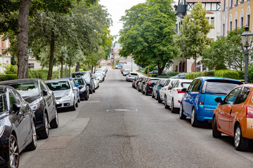 Street with cars in the city
