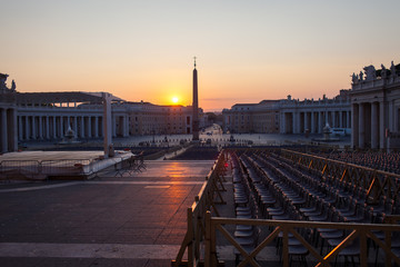 Sunrise at St. Peter's Square - Vatican City - Rome, Italy
