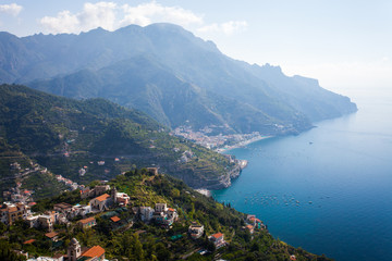 Fototapeta na wymiar A view of the coast from Ravello - Amalfi Coast, Italy