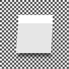 Vector shape sticker with shadow on a transparent background, eps10