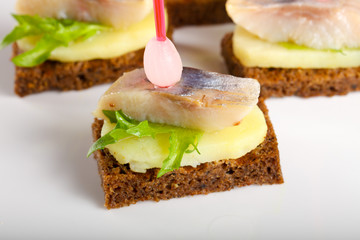 Canape with herring