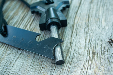 Flames on a wooden background
