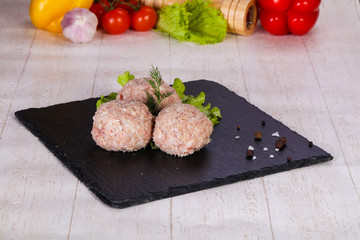 Raw pork cutlet