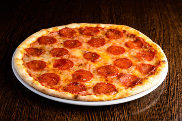 Delicious hot homemade Pepperoni pizza