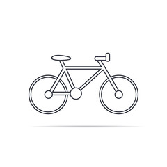Fototapeta premium Bicycle icon on white background. Vector illustration, eps10