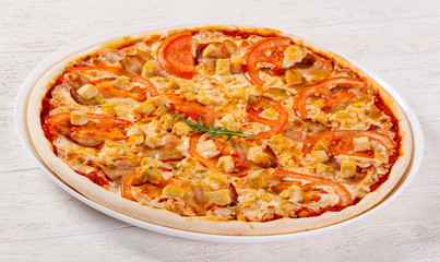 Pizza with bacon