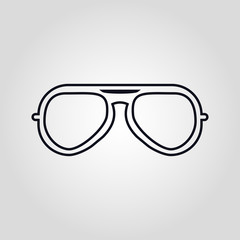 Sunglasses icon isolated flat vector icon 