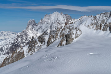 Obraz premium Italy, Courmayeur, Mont Blanc range