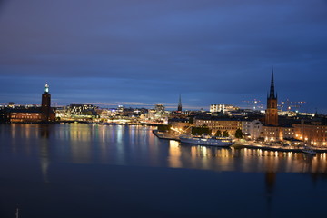 Fototapeta premium Stockholm cityscape from Monteliusvagen Hill