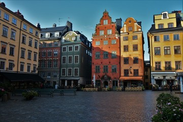 Old Town Square of Stockholm early in the morning
