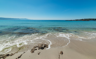 Blue sea in Le Bombarde beach