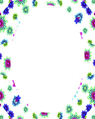 Circle Frame Background with Decorated Borders
