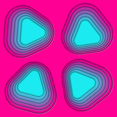 Abstract background with paper cut shapes