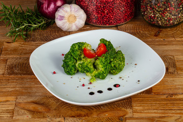 Delicious broccoli with garlic