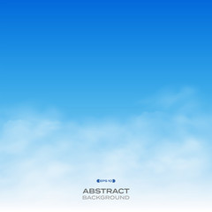 Abstract of realistic clouds on blue sky background.