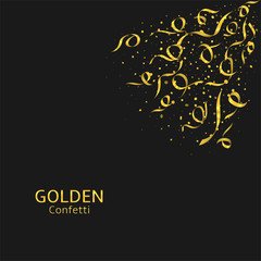 Golden confetti background