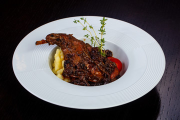 Delicious fried rabbit