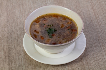 Mushroom soup with herbs