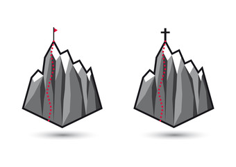 Berge Kletterroute