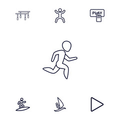 Fototapeta premium Collection of 7 active outline icons