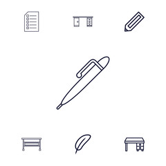 Collection of 7 writing outline icons