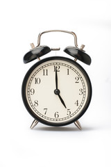 Alarm clock face isolated on white background