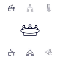 Collection of 7 corporate outline icons