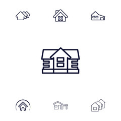 Obraz premium Collection of 7 main outline icons