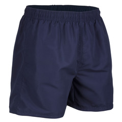 Navy blue men shorts for swimming isolated on white background