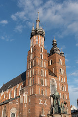 Krakow Cathedral on square in Old Town