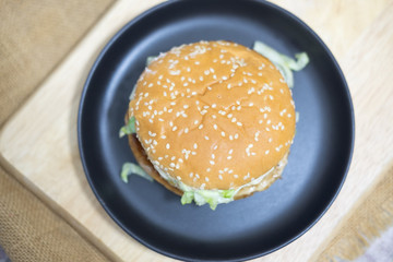 Classic burger takeaway fast food