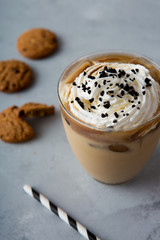 iced coffee with cream, iced cafe latte