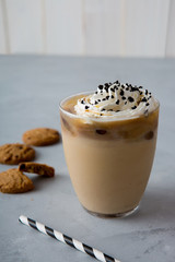 iced coffee with cream, iced cafe latte
