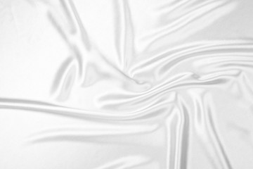 Naklejka premium white satin fabric texture background