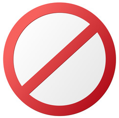 empty round red ban sign vector illustration