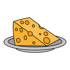 cheese piece isolated icon