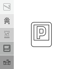 Collection of 6 place outline icons