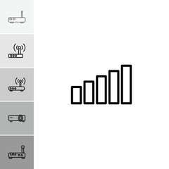 Collection of 6 router outline icons