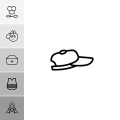 Collection of 6 uniform outline icons