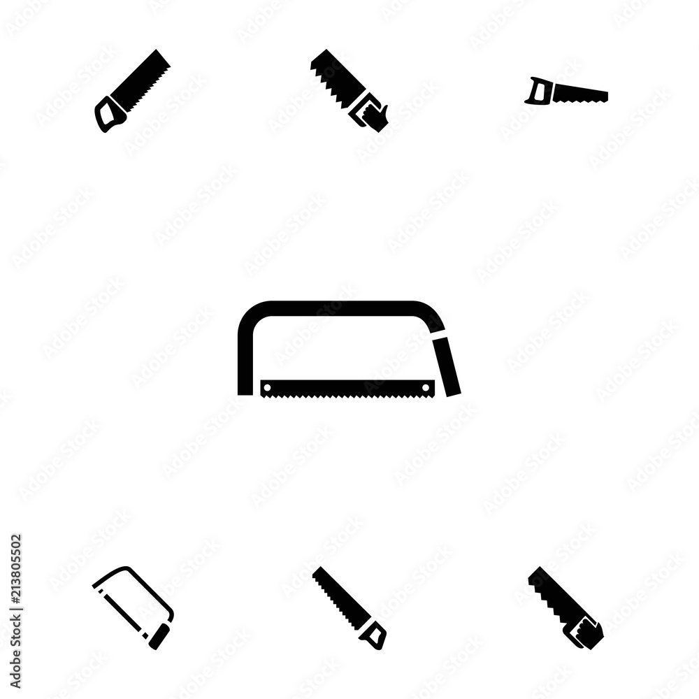 Poster collection of 7 hacksaw filled icons