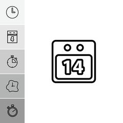 Collection of 6 deadline outline icons