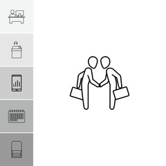 Fototapeta premium Collection of 6 meeting outline icons