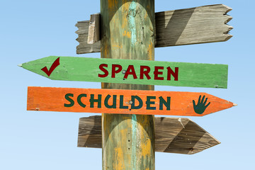 Schild 326 - Sparen