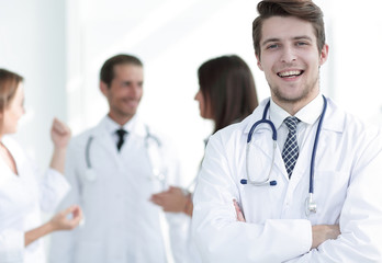 Fototapeta premium doctor therapist on the background of the office